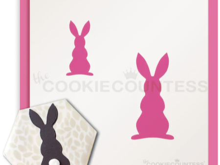 Cookie Countess Bunny Silhouette 2 sizes Stencil For Discount