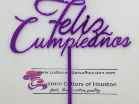 Feliz Cumpleanos Script Topper Supply