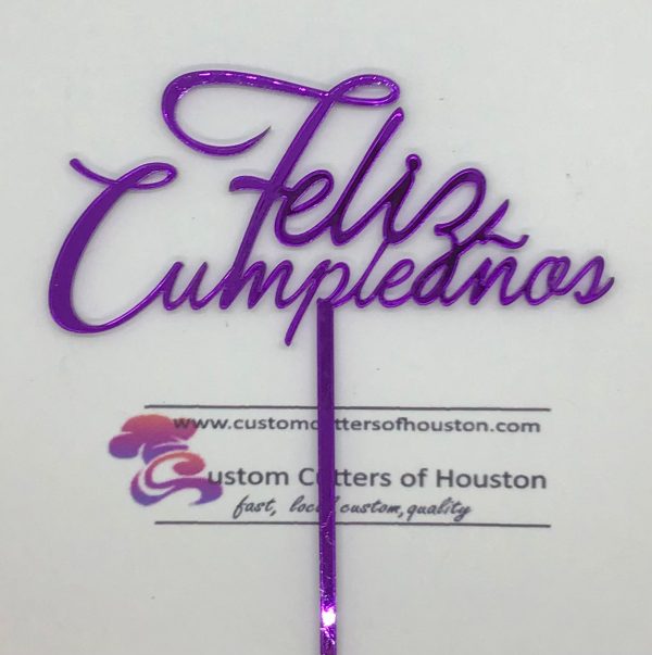 Feliz Cumpleanos Script Topper Supply