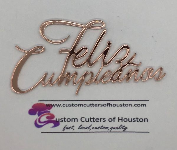 Feliz Cumpleanos Script Charm Hot on Sale