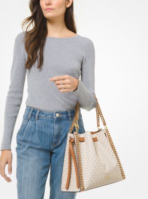 Mina Large Logo Shoulder Bag Hot on Sale