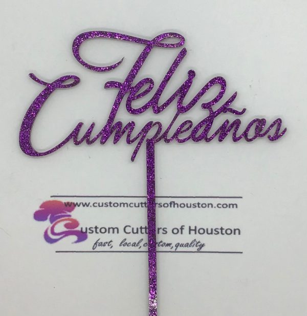 Feliz Cumpleanos Script Topper Supply