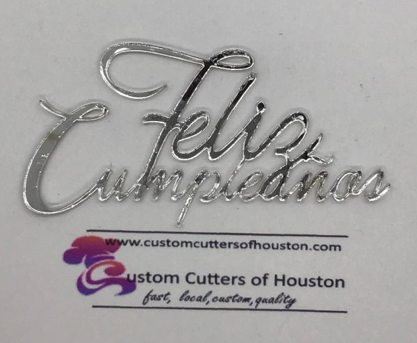 Feliz Cumpleanos Script Charm Hot on Sale