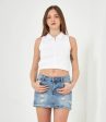 Felpa crop con zip Discount