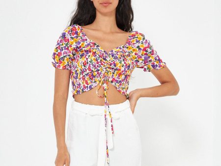 Top a fiori multicolor Sale