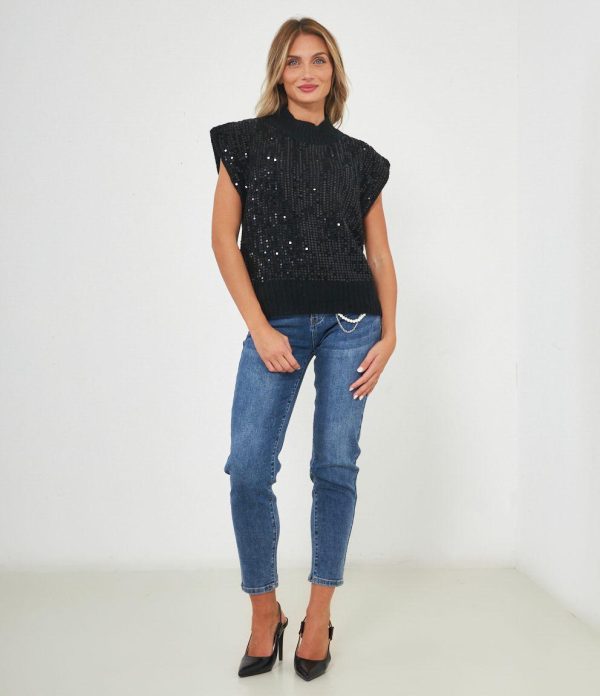 Gilet con paillettes Online now