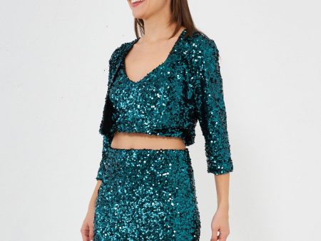 Coprispalle in paillettes on Sale