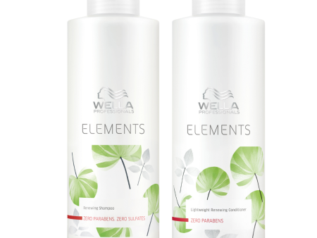 Wella Elements Renewing Shampoo & Lightweight Renewing Conditioner 1 Litre Duo For Cheap