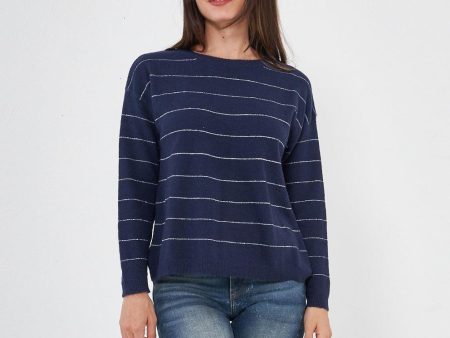 Maglia a righe lurex Online Sale