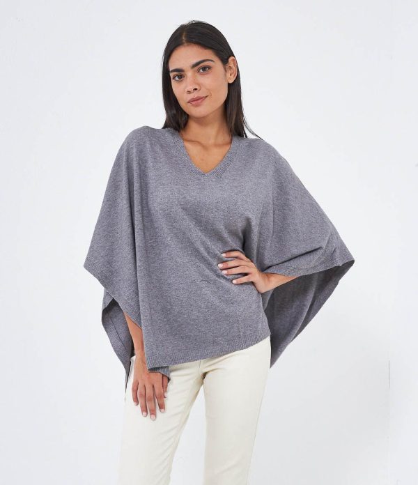 Poncho in viscosa Cheap