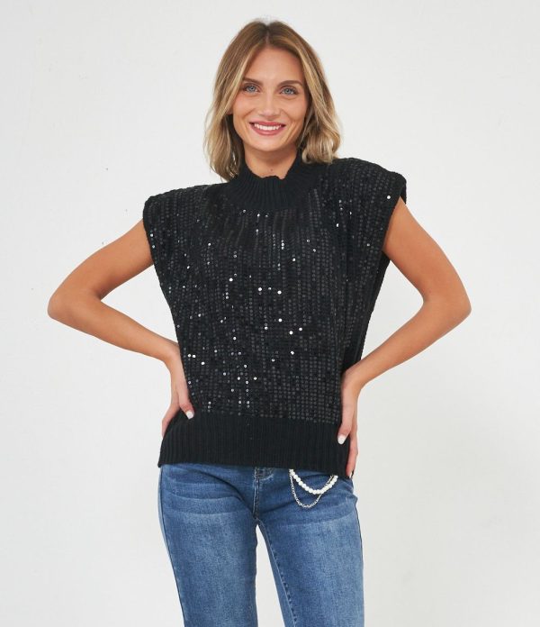 Gilet con paillettes Online now