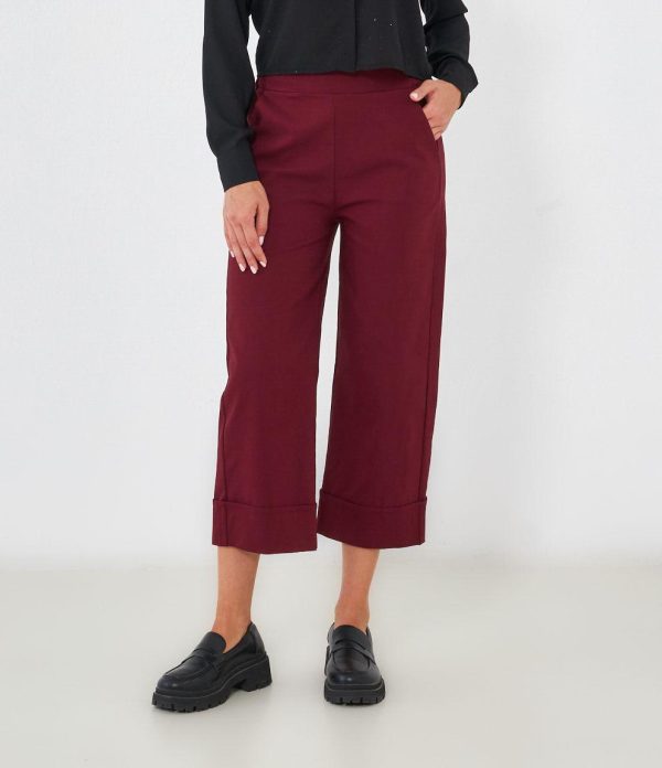 Pantaloni palazzo crop Online now