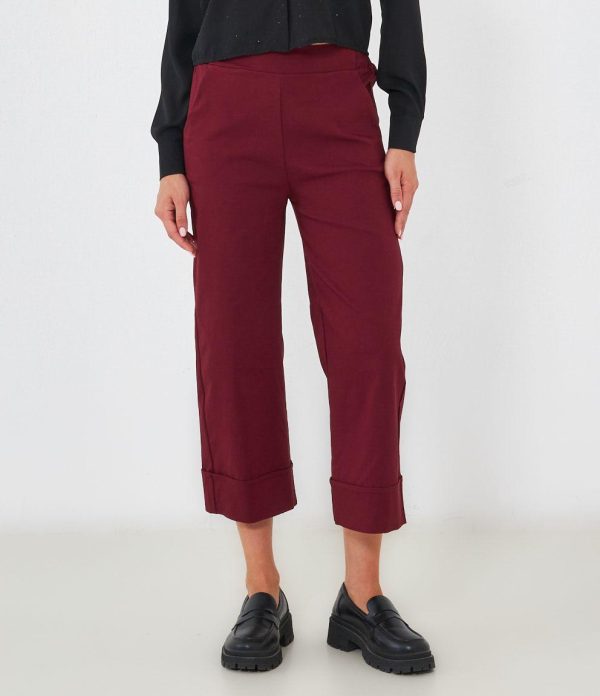 Pantaloni palazzo crop Online now