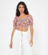 Top a fiori multicolor Sale