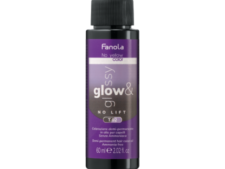 Fanola Glow & Glossy No Lift Oil Toner T.02 Natural Violet 60ml Fashion