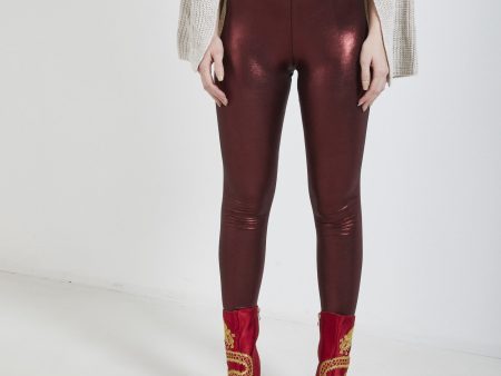 Leggings in tessuto spalmato For Cheap