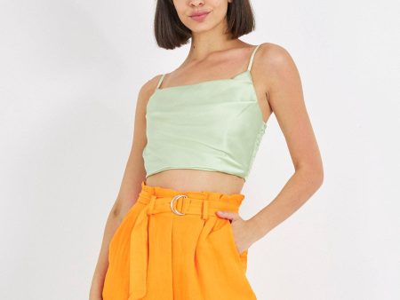 Crop top in raso Fashion