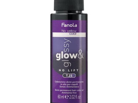 Fanola Glow & Glossy No Lift Oil Toner T.21 Violet Ash 60ml For Discount