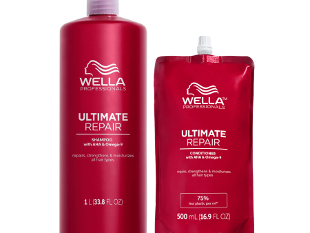 Wella Ultimate Repair Shampoo 1 Litre & Conditioner 500ml Duo Online now